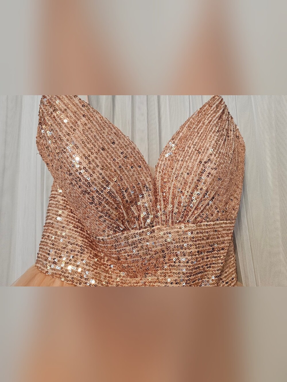 Dave & Johnny 11183 Blush Pink A-Line Party Dress Size 5/6 - Picture 4 of 6